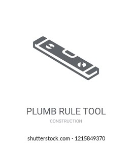 Plumb rule tool icon. Trendy Plumb rule tool logo concept on white background from Construction collection. Suitable for use on web apps, mobile apps and print media.