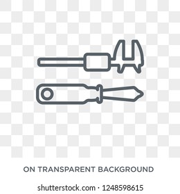 Plumb rule tool icon. Trendy flat vector Plumb rule tool icon on transparent background from Construction collection. High quality filled Plumb rule tool symbol use for web and mobile