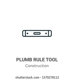 Plumb rule tool outline vector icon. Thin line black plumb rule tool icon, flat vector simple element illustration from editable construction concept isolated on white background
