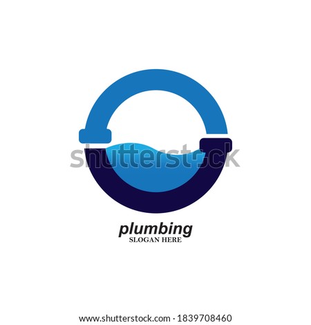 Plumb Service logo designs Template with water symbol, Plumbing logo designs vector
