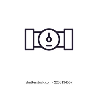 Plumb vector line icon. Premium quality logo for web sites, design, online shops, companies, books, advertisements. Black outline pictogram isolated on white background 