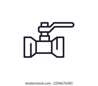 Plumb vector line icon. Premium quality logo for web sites, design, online shops, companies, books, advertisements. Black outline pictogram isolated on white background 