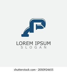 Plumb water Service logo design concept vector, home Industry Logo template