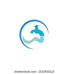 Plumb water Service logo design vector