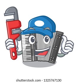 Plumber accordion isolated with in the character