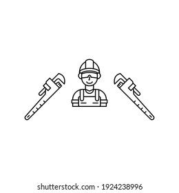 Plumber avatar icon, eps 10