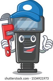 Plumber camera flash with the  character