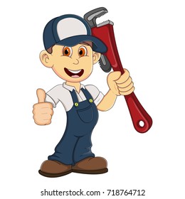Plumber cartoon vector illustration