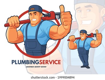 Plumber Character Design With Strong Big Arms