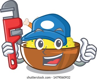 Plumber chicken biryani with in cartoon shape
