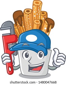 Plumber churros in the wooden character jar