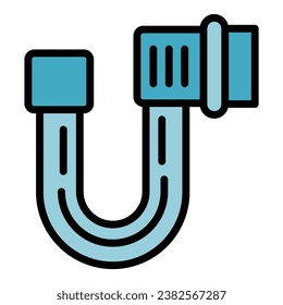 Vector de contorno del icono de limpieza del complemento. Servicio residencial. Color de limpieza profesional plano