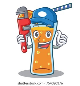 Plumber cocktail character cartoon style vector illustration