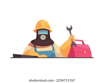 Composición de plomo con imagen fija del hogar de estilo de caricatura aislada en ilustración vectorial de fondo en blanco