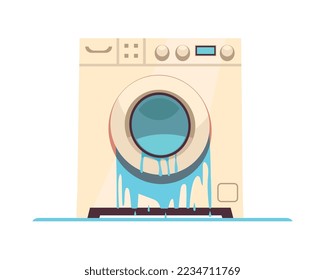 Composición de plomo con imagen fija del hogar de estilo de caricatura aislada en ilustración vectorial de fondo en blanco