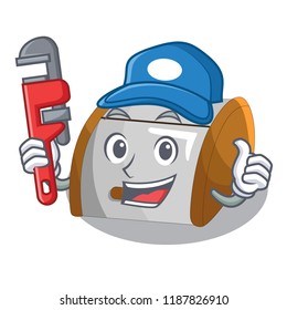 Plumber container food bread bin isolated on mascot