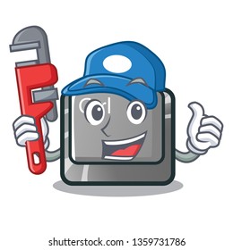 Plumber ctrl button on the cartoon keyboard