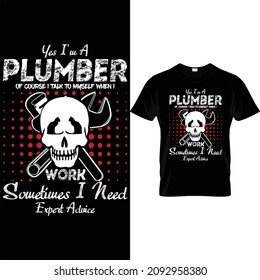 Plumber custom t shirt design