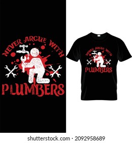 Plumber custom t shirt design