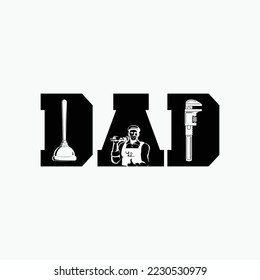 Diseño divertido de camisetas de Plumber Dad