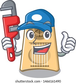Plumber egg slicer above the cartoon table