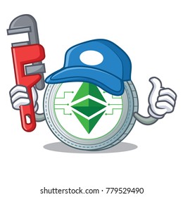 Plumber Ethereum classic character cartoon