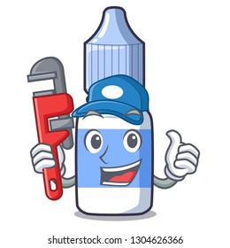 Plumber eye drops isolated with the characters