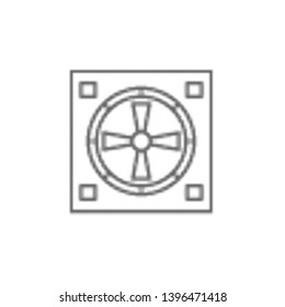 Plumber, fan, ventilation icon. Element of plumber icon. Thin line icon for website design and development, app development. Premium icon