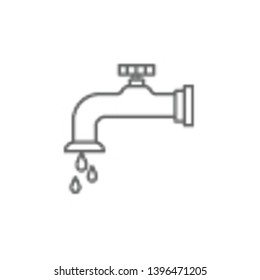 Plumber, faucet icon. Element of plumber icon. Thin line icon for website design and development, app development. Premium icon
