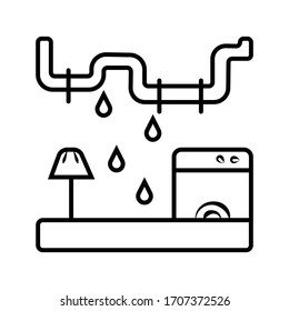 Plumber, flood, broken icon vector