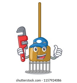 Plumber Garden tools and supplies for soil treatment character