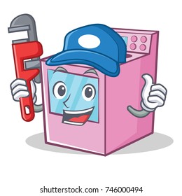 Plumber gas stove character cartoon