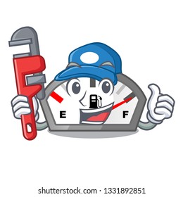 Plumber gasoline indicator in the a mascot