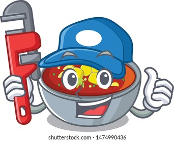 Plumber gazpacho isolated with in the mascot