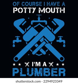 Plumber graphics tshirt design vector design