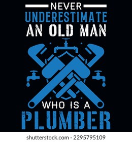 Plumber graphics tshirt design vector design 