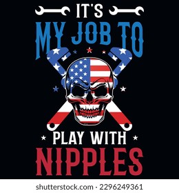 Plumber graphics tshirt design vector design 