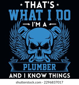 Plumber graphics tshirt design vector design 