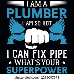 Plumber graphics tshirt design vector design 