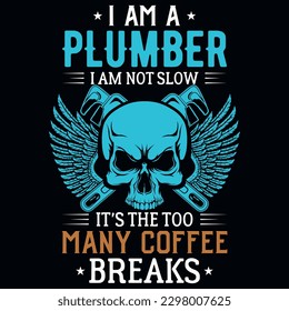 Plumber graphics tshirt design vector design 