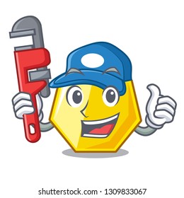 Plumber heptagon stick on the cartoon door