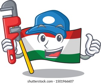 Plumber hungary flag folded in character drawer