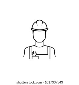 plumber icon. Avatar element of professions for mobile concept and web apps. Thin line  icon for website design and development, app development. Premium icon on white background