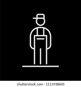 Plumber icon avatar simple flat style illustration.
