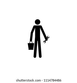 plumber icon. Element of people at work icon for mobile concept and web apps. Detailed plumber icon can be used for web and mobile on white background