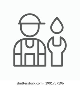 plumber icon, mechanic vector, technician illustration