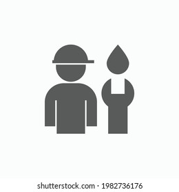 plumber icon, mechanic vector, technician illustration