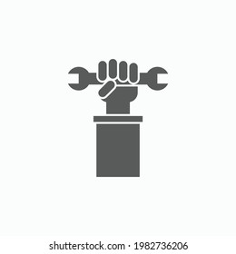 icono del plomo, vector mecánico, ilustración del técnico