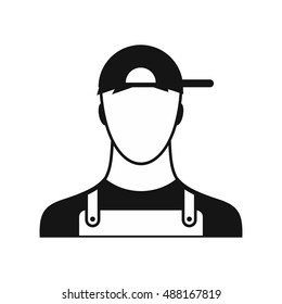 Plumber icon in simple style on a white background vector illustration