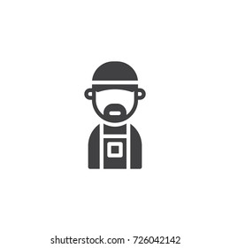 Plumber icon vector, filled flat sign, solid pictogram isolated on white. Symbol, logo illustration.